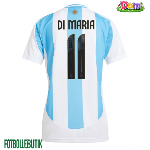 Argentina Angel Di Maria #11 Hemmatröja Kvinnor Copa America 2024 Kortärmad